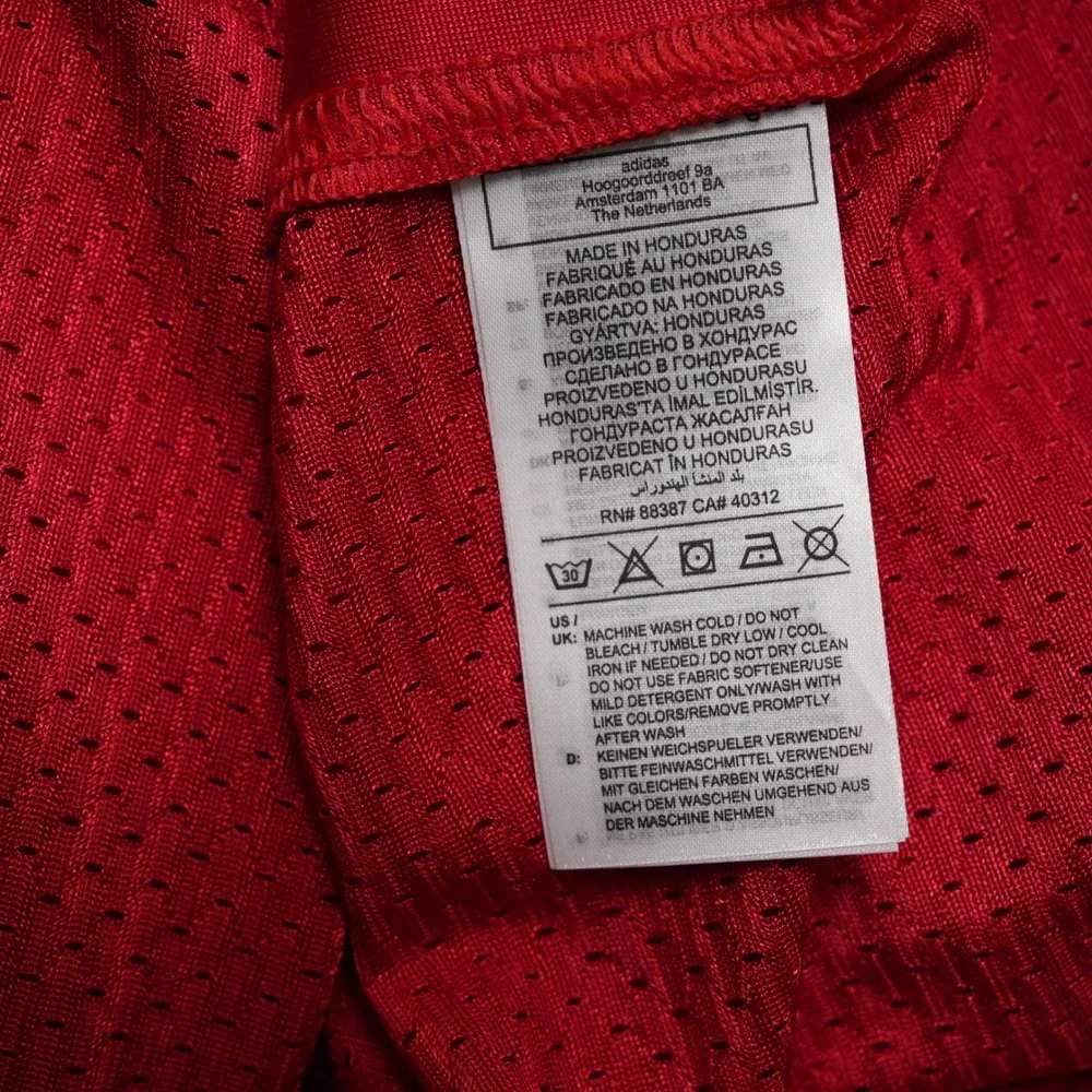 Adidas Football Practice Jersey Mens S‎ Red White H63668 Mesh Training